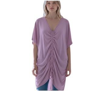 BlueVelvet Light Purple Ruched Women's Tunic